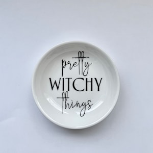 Pretty Witchy Things, Crystal Dish, Jewelry Dish, Ring Dish, Gift for Her, Unique Gift, Witchy Gift, Handcrafted Gift, Trinket Dish