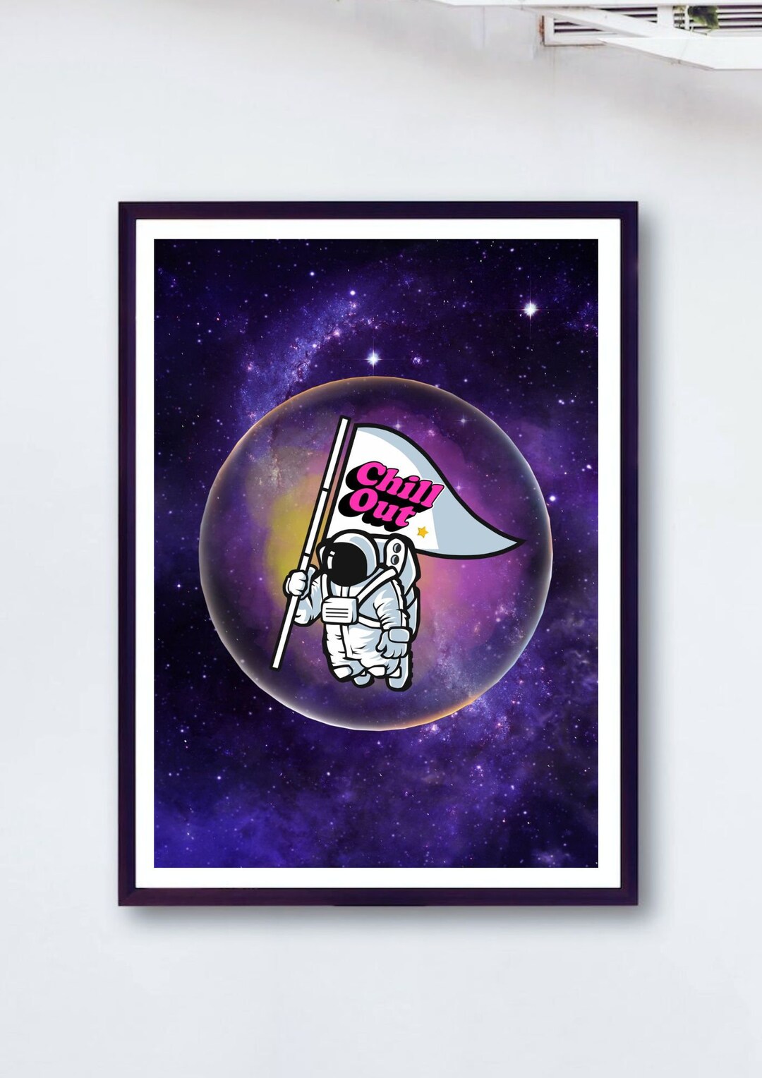 Space Graphic Wall Art, Astronaut Digital Art, Printable, Printable Art ...