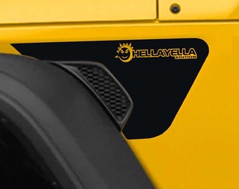 Hella Yella Edition Aufkleber Fender Vent Vinyl Aufkleber - Passend für Jeep Wrangler JL/Jeep Gladiator JT 2018+