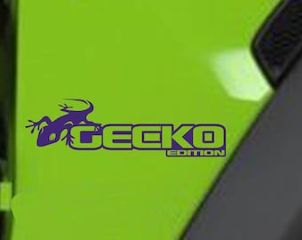 Gecko Edition Vinyl Transfer Fender Decals, Custom Off-Road Graphics for Jeep Wrangler JL and Gladiator JT, Durable Unique Design