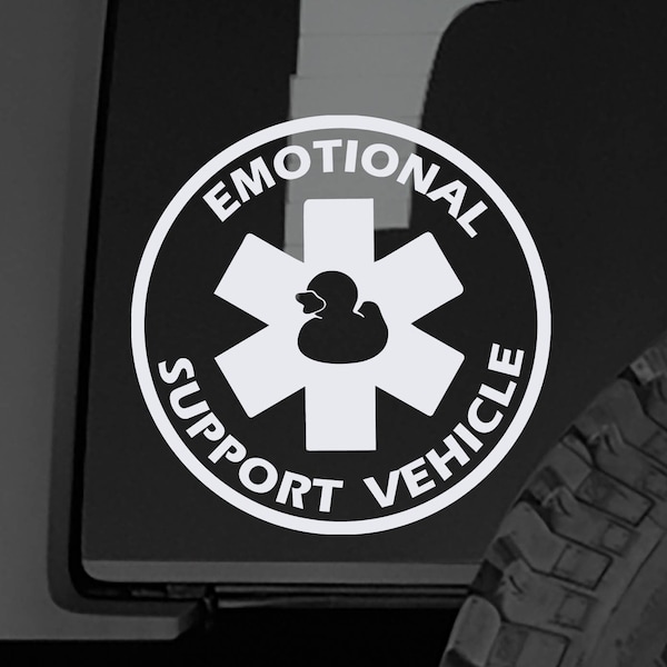 Emotionale Unterstützung Fahrzeug Ente Off-Road Auto Aufkleber Vinyl Aufkleber für Ihre Off-Road-Abenteuer Windschutzscheibe Aufkleber