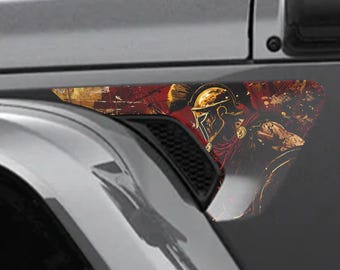 Spartan Warrior Vinyl Fender Decal Set - Fits Jeep Wrangler JL/Jeep Gladiator JT 2018+