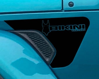 Calcomanía de vinilo para ventilación de guardabarros Bikini Edition v1 - Compatible con Jeep Wrangler JL/Jeep Gladiator JT 2018+