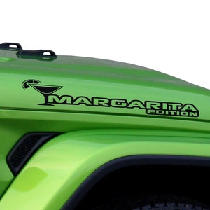 Margarita Edition Hood Decal Set Custom Off-Road Graphics for Jeep Wrangler JL and Gladiator JT Vibrant Durable Design