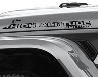 High Altitude Edition Hood Vinyl Decal Set Custom Off-Road Graphics for Jeep Wrangler JL and Gladiator JT Durable Automotive Design
