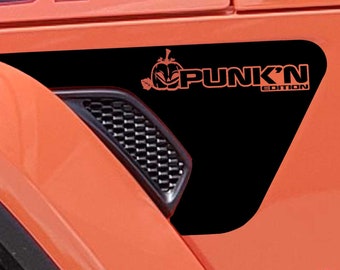 Calcomanía de vinilo Punk'N Edition para la ventilación del guardabarros - Compatible con Jeep Wrangler JL/Jeep Gladiator JT 2018+