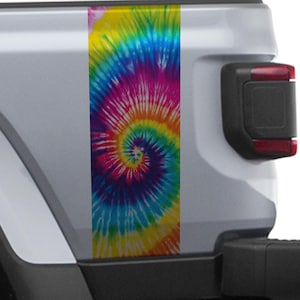 Tie Dye Semi Gloss Stripe Bedside Graphic Decal Set for Jeep Gladiator JT 2020+