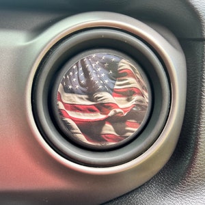 American Flag Air Vent Overlays • Heater AC Vent Decals Fits Jeep Wrangler 2011-2024/Fits Jeep Gladiator 2019-2024