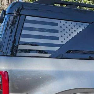 Calcomanías para ventanas traseras con bandera estadounidense para Bronco Sport 2021+