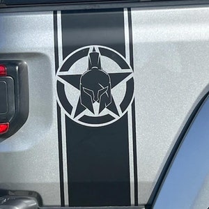 Alpha Romeo Gladiator Star Bedside Graphic Decal Set Military Themed Design for Jeep Gladiator JT 2018 and Newer Durable Off-Road Style