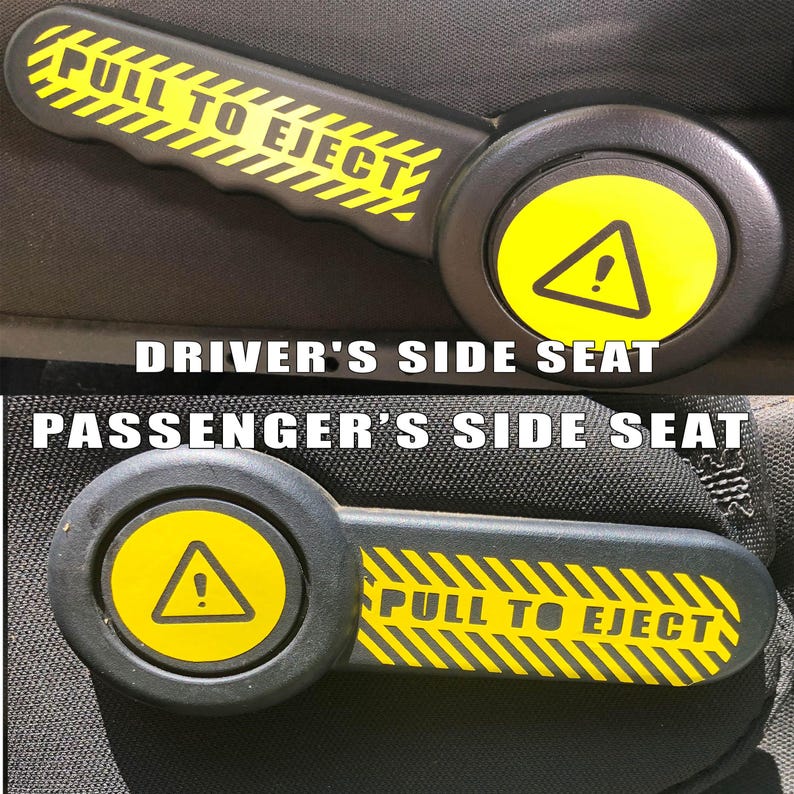 Pull to Eject Decal Kit Driver and Passenger Side Graphics Fits 2007-2018 Jeep Wrangler JK JKU Durable Custom Design image 3