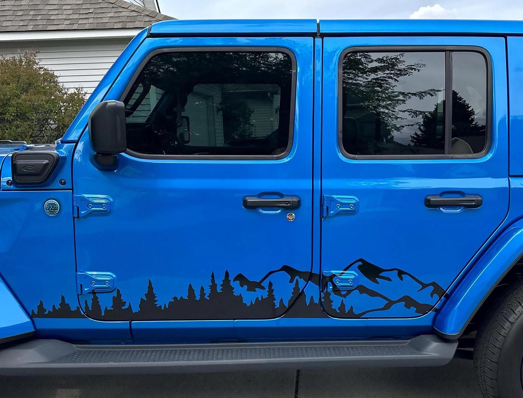 Mountain Forest 2Pcs JLU Lower Rocker Vinyl Transfer Decal Fits Jeep Wrangler JLU 4 Door 2018 and Newer Model