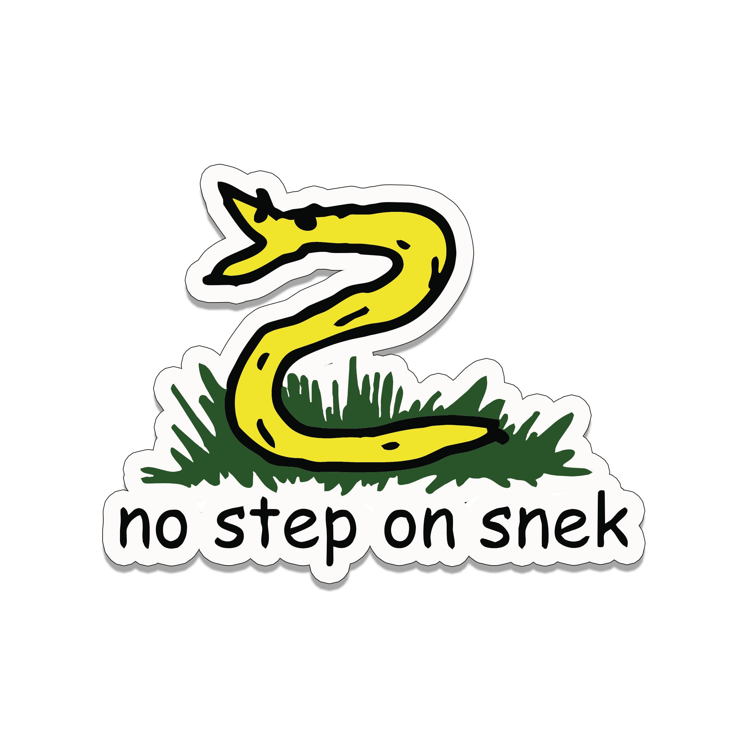 No Step on Snek Vinyl Sticker, Gadsden Snake and Grass Design, Fun Snek  Snake Sticker for Cars, Laptops, and Tumblers - Etsy Norway
