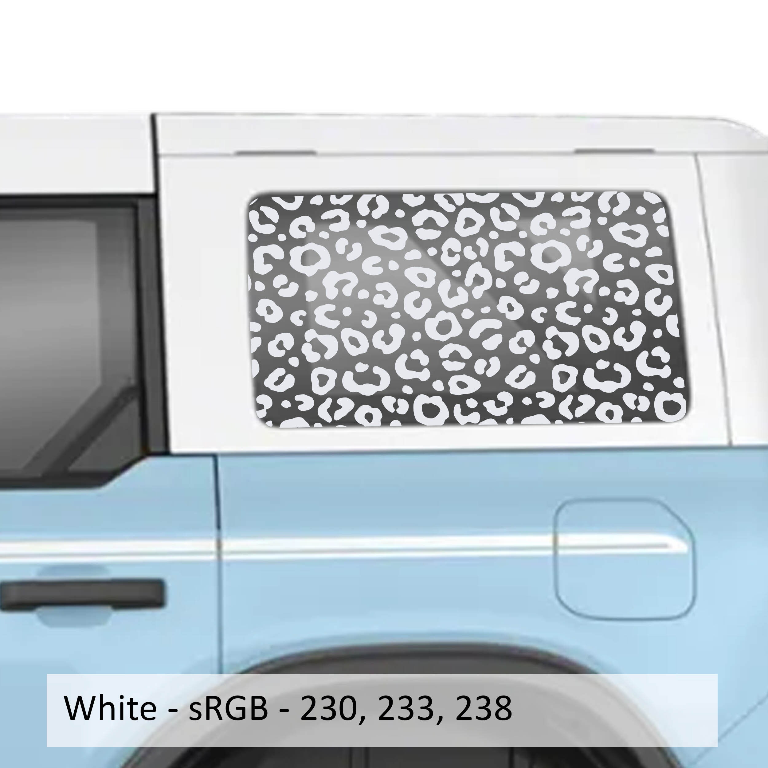 Leopard Print Rear Quarter Window Decals Fits 2021+ 4 Door Bronco ...