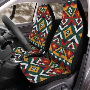 Aztec Car Seat Covers Southwestern Tribal Design Universal Fit for Jeep Bronco SUV Interior Protector Gift for Her or Him