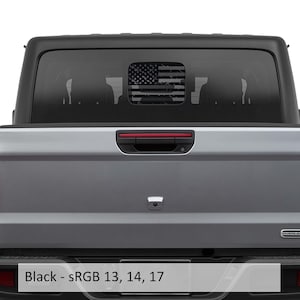 Distressed American Flag Vinyl Decal Rear Sliding Window Fits Jeep Gladiator 2020+