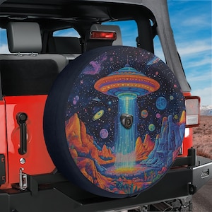 Spare Tire Starport Odyssey Cover With Backup Camera Hole Option For Wranglers, Broncos Tire Sizes Available Full Color Print Camping Gift