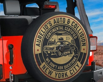 Aurelio Auto & Collision Spare Tire Cover With Backup Camera Hole Option