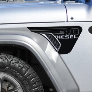 3.0 Diesel Fender Vent Vinyl Decal - Fits Jeep Wrangler JL/Jeep Gladiator JT 2018+