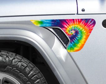 Tie Dye Fender Vent Vinyl Decal - Fits Jeep Wrangler JL/Jeep Gladiator JT 2018+