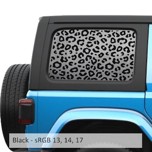 Leopard Cheetah Print Hardtop Window Decal Set - Fits Jeep Wrangler JLU 2018+