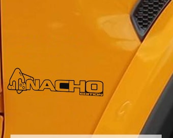 Nacho Edition Vinyl Transfer Fender Decals, Custom Off-Road Graphics for Jeep Wrangler JL and Gladiator JT, Durable & Unique Design