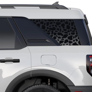 Cow Print Rear Quarter Window Decals Fits 2021+ Bronco Sport