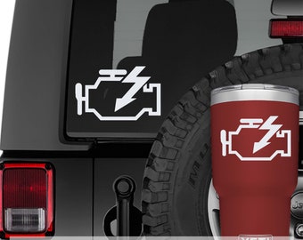 Check Engine JDM Funny Sticker Decal - Etsy