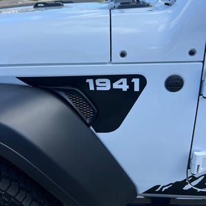 Decalcomania in vinile per prese d'aria del parafango del 1941 - Adatta per Jeep Wrangler JL/Jeep Gladiator JT 2018+