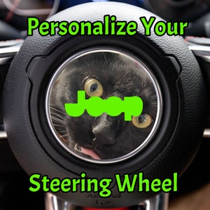 Custom Personalized Designed Steering Wheel Decal Overlays Accessory for Jeep Vehicles