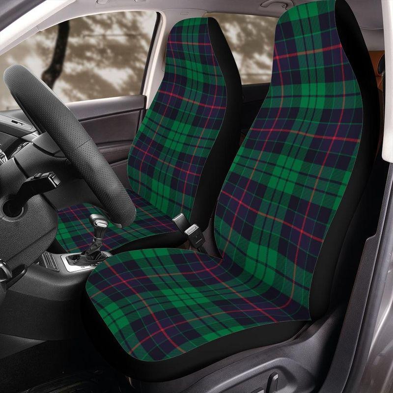 Black Tartan Plaid Car Seat Covers