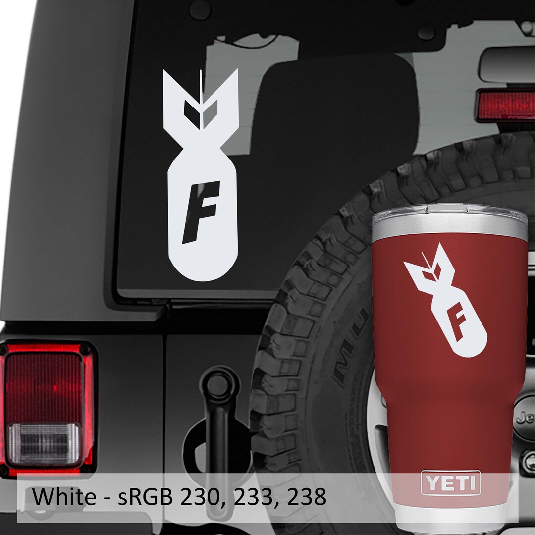F-bomb Vinyl Decal Sticker | Funny Military-style Car, Laptop, or ...