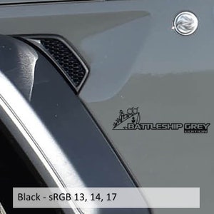 Battleship Grey Edition Vinyl Transfer Fender Decals, Custom Off-Road Graphics for Jeep Wrangler JL and Gladiator JT, Durable Unique Design