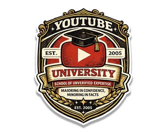Certified YouTube Mechanic Funny Vinyl Sticker Mechanic Garage Humor Decal