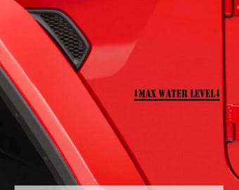 Max Maximum Water Level Stencil Font Vinyl Decal Set