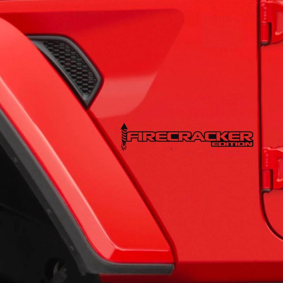 Firecracker Red Edition Vinyl Transfer Fender Decals, Custom Off