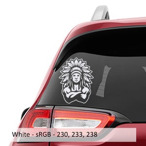 Native American Indian Chieftain Feather Head Dress Vinyl Decal Sticker