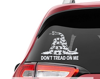 Betreed me niet-vinyl sticker | Vlag van Gadsden patriottische sticker voor beker, bumper, laptop, mok, gereedschapskist | Militair vrijheidscadeau
