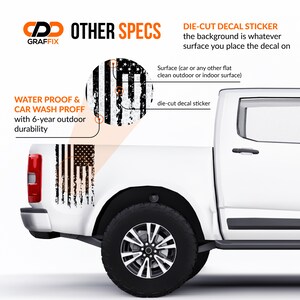 Distressed Tattered American Flag Fender Vent Vinyl Decal for Jeep Wrangler JL and Gladiator JT 2018 and Newer Patriotic Off-Road Design image 9