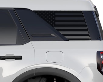 American Flag Rear Quarter Window Decals Fits 2021+ Bronco Sport