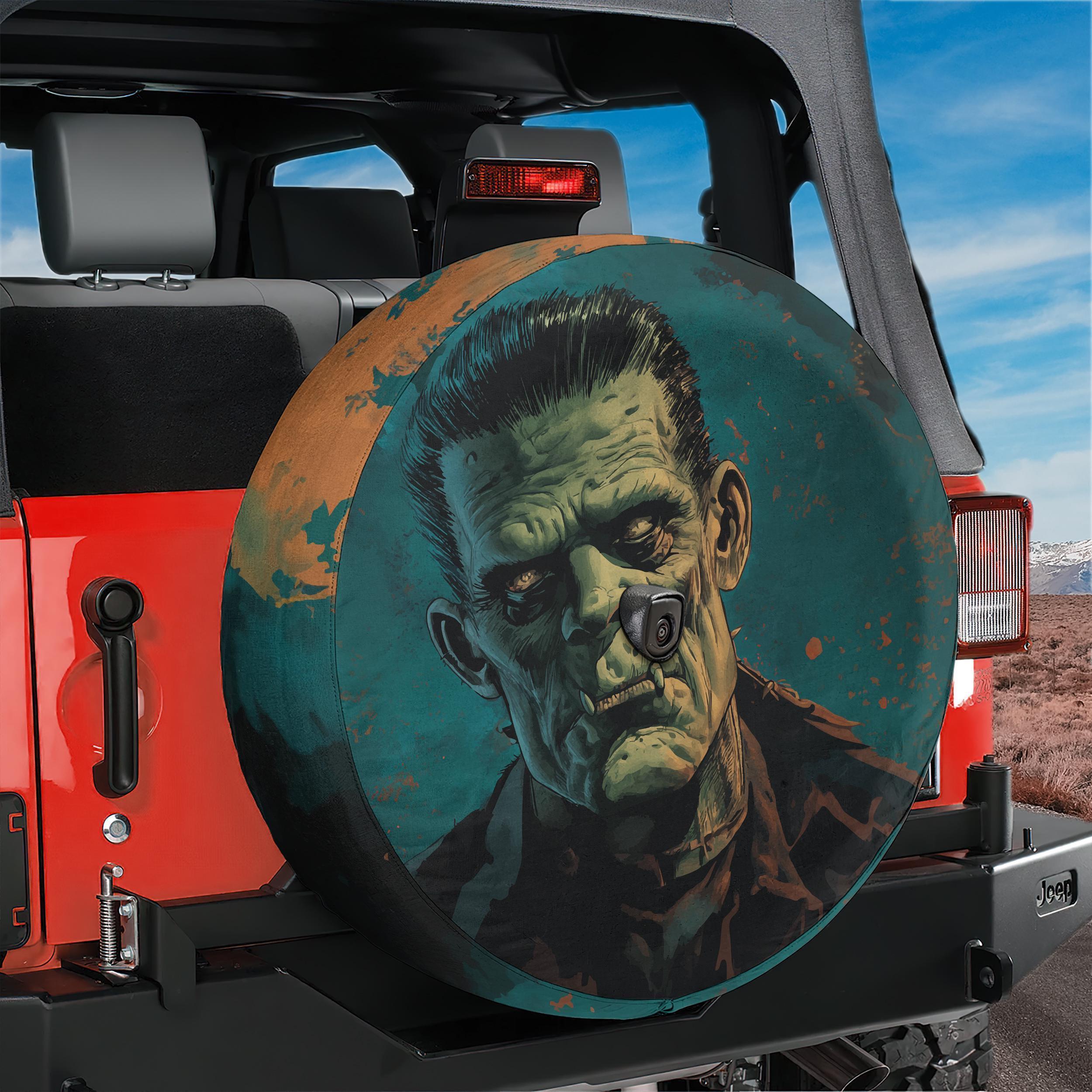Spare Tire Frankenstein's Monster Wheel Cover With Backup Camera