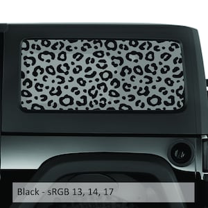 Leopard Cheetah Print Hardtop Window Decal Set - Fits Jeep 2-Door JK Wrangler 2007 - 2018