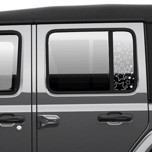 Starfield Side Window Vinyl Decal Set - Fits  2018+ Jeep Wrangler JLU Gladiator JT