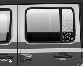 Starfield Seitenfenster Vinyl Aufkleber Set - Passend für 2018+ Jeep Wrangler JLU Gladiator JT
