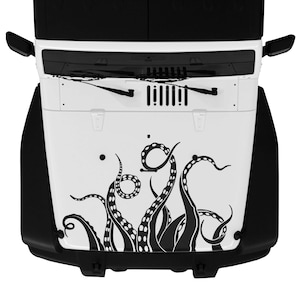 Kraken Octopus Tentacle Vinyl Hood Decal - Fits 2006 - 2018+ Jeep Wrangler Jk/JKU