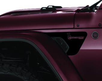 Snazzberry Edition Fender Vent Vinyl Decal for Jeep Wrangler JL and Gladiator JT 2018 and Newer Bold Off-Road Custom Design