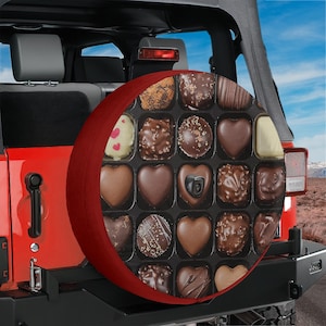 Spare Tire Chocolate Wheel Spare Tire Cover With Backup Camera Hole Option For Wranglers, Broncos All Tire Sizes Available RV Camping Gift