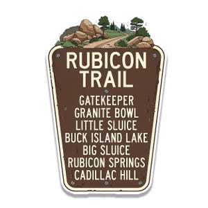 Rubicon Trail Obstacles Decal: Vinyl Sticker - Offroad Adventure Gear