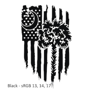 Vinylsticker sticker Amerikaanse vlag Zuid-Carolina