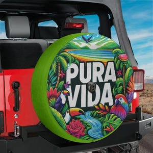 Spare Tire Pura Vida Tropical Birds Cover With Backup Camera Hole Option For Wranglers Broncos Tire Available Full Color Print Camping Gift